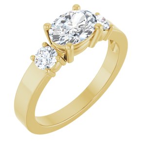 10K Yellow Gold 7.5x5.5 mm Oval Ring Mounting