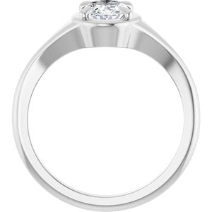 Continuum Sterling Silver 7.5x5.5 mm Oval Ring Mounting – image 3