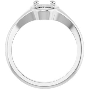 Sterling Silver 7.5x5.5 mm Oval Ring Mounting – image 4