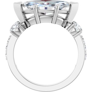10K White Gold 15x7 mm Marquise Ring Mounting – image 3