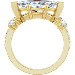 18K Yellow Gold 15x7 mm Marquise Ring Mounting – image 3