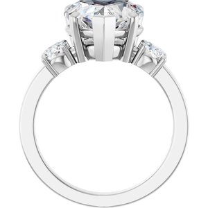Platinum 10x10 mm Heart Ring Mounting – image 3
