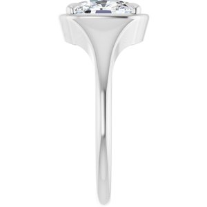 Sterling Silver 8.5x6.5 mm Elongated Cushion Ring Mounting – image 7