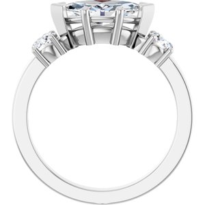 18K White Gold 10x5 mm Marquise Ring Mounting – image 3