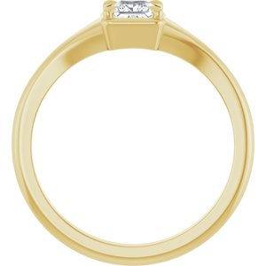 10K Yellow Gold 3.75x3.75 mm Square Ring Mounting – image 3