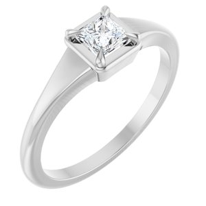 Platinum 3.75x3.75 mm Square Ring Mounting