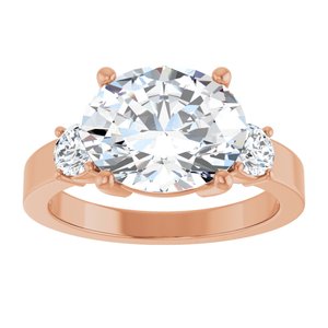 14K Rose Gold 11x9 mm Oval Ring Mounting – image 5