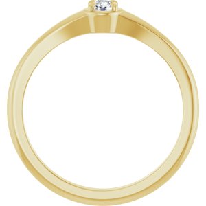 10K Yellow Gold 3 mm Round Ring Mounting – image 3