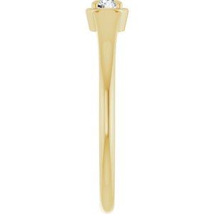 10K Yellow Gold 3 mm Round Ring Mounting – image 7