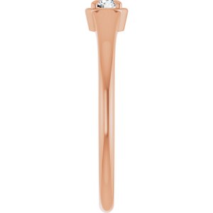 14K Rose Gold 3 mm Round Ring Mounting – image 7