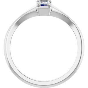 Sterling Silver 5x3 mm Emerald Ring Mounting – image 3