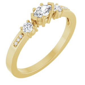 10K Yellow Gold 5x3 mm Marquise Ring Mounting
