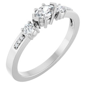 Sterling Silver 5x3 mm Marquise Ring Mounting