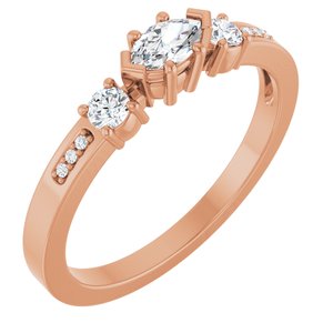 18K Rose Gold 5x3 mm Marquise Ring Mounting