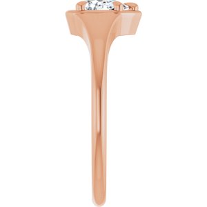 18K Rose Gold 6x4 mm Pear Ring Mounting – image 7