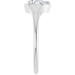 14K X1 White Gold 6x4 mm Pear Ring Mounting – image 7
