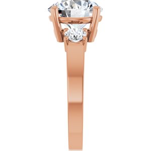 10K Rose Gold 9.4 mm Round Ring Mounting – image 7
