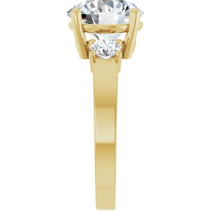 14K Yellow Gold 9.4 mm Round Ring Mounting – image 7