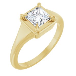 18K Yellow Gold 5.5x5.5 mm Square Ring Mounting