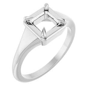 Platinum 5.5x5.5 mm Square Ring Mounting – image 2