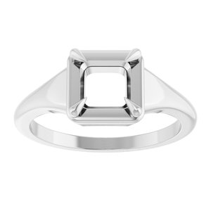 Continuum Sterling Silver 5.5x5.5 mm Square Ring Mounting – image 6