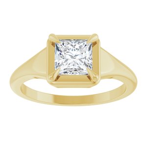10K Yellow Gold 5.5x5.5 mm Square Ring Mounting – image 5