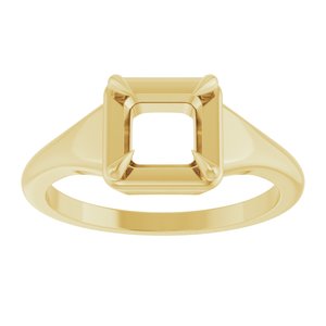 10K Yellow Gold 5.5x5.5 mm Square Ring Mounting – image 6