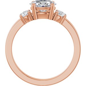 18K Rose Gold 7.5x5.5 mm Oval Ring Mounting – image 3