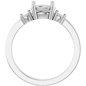 Continuum Sterling Silver 7.5x5.5 mm Oval Ring Mounting – image 4