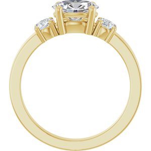 10K Yellow Gold 7.5x5.5 mm Oval Ring Mounting – image 3