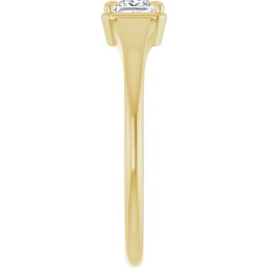 18K Yellow Gold 3.75x3.75 mm Square Ring Mounting – image 7