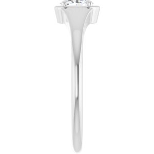 14K White Gold 5x3 mm Oval Ring Mounting – image 7