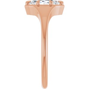 18K Rose Gold 8x4.5 mm Marquise Ring Mounting – image 7