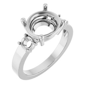 Continuum Sterling Silver 11x9 mm Oval Ring Mounting – image 2