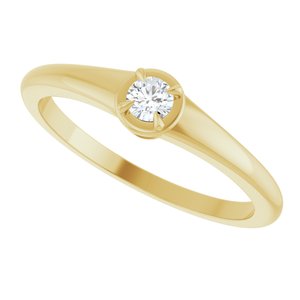 10K Yellow Gold 3 mm Round Ring Mounting – image 8