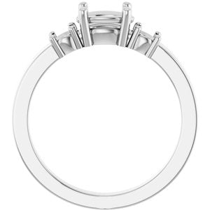 Sterling Silver 7x5 mm Oval Ring Mounting – image 4