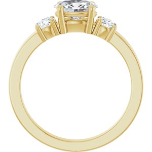 10K Yellow Gold 7x5 mm Oval Ring Mounting – image 3