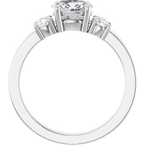 Platinum 7x5 mm Oval Ring Mounting – image 3