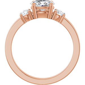 14K Rose Gold 7x5 mm Oval Ring Mounting – image 3