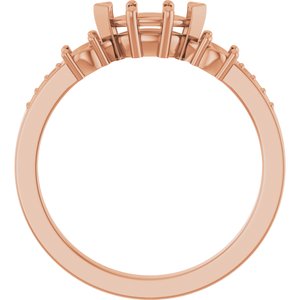 10K Rose Gold 7x3.5 mm Marquise Ring Mounting – image 4