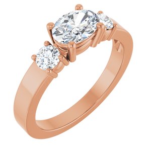 14K Rose Gold 7x5 mm Oval Ring Mounting