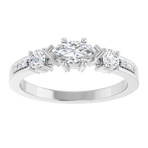Continuum Sterling Silver 7x3.5 mm Marquise Ring Mounting – image 5