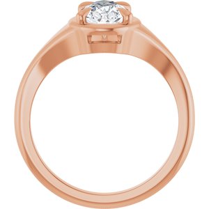 10K Rose Gold 10x6 mm Pear Ring Mounting – image 3