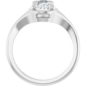 Continuum Sterling Silver 10x6 mm Pear Ring Mounting – image 3