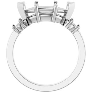 Continuum Sterling Silver 13x6.5 mm Marquise Ring Mounting – image 4