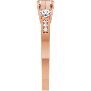10K Rose Gold 7x3.5 mm Marquise Ring Mounting – image 7
