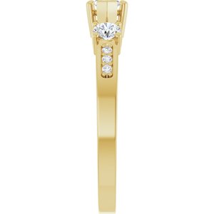 10K Yellow Gold 7x3.5 mm Marquise Ring Mounting – image 7