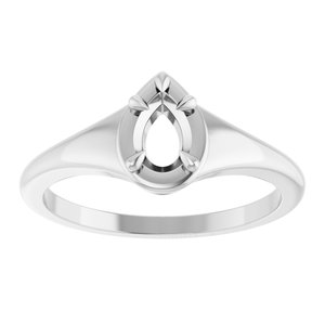 Sterling Silver 6x4 mm Pear Ring Mounting – image 6