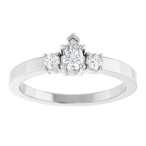 Continuum Sterling Silver 5x3 mm Pear Ring Mounting – image 5