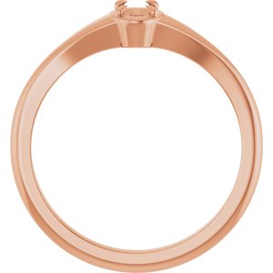 10K Rose Gold 5x3 mm Oval Ring Mounting – image 4